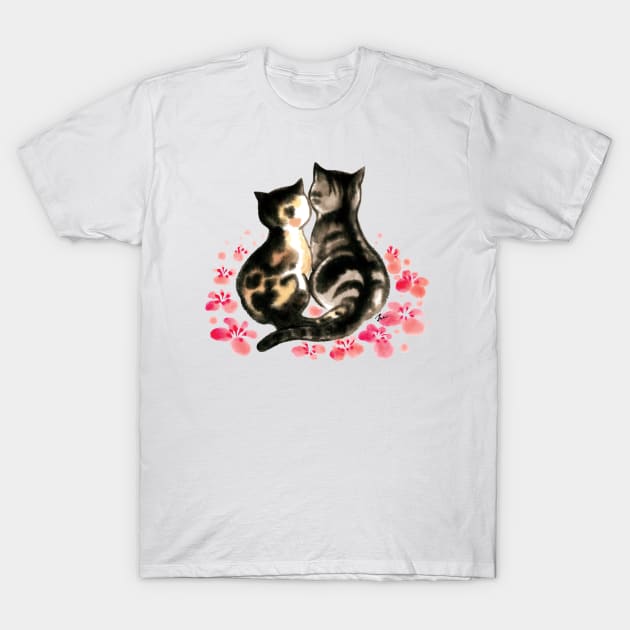 Cats couple T-Shirt by juliewu